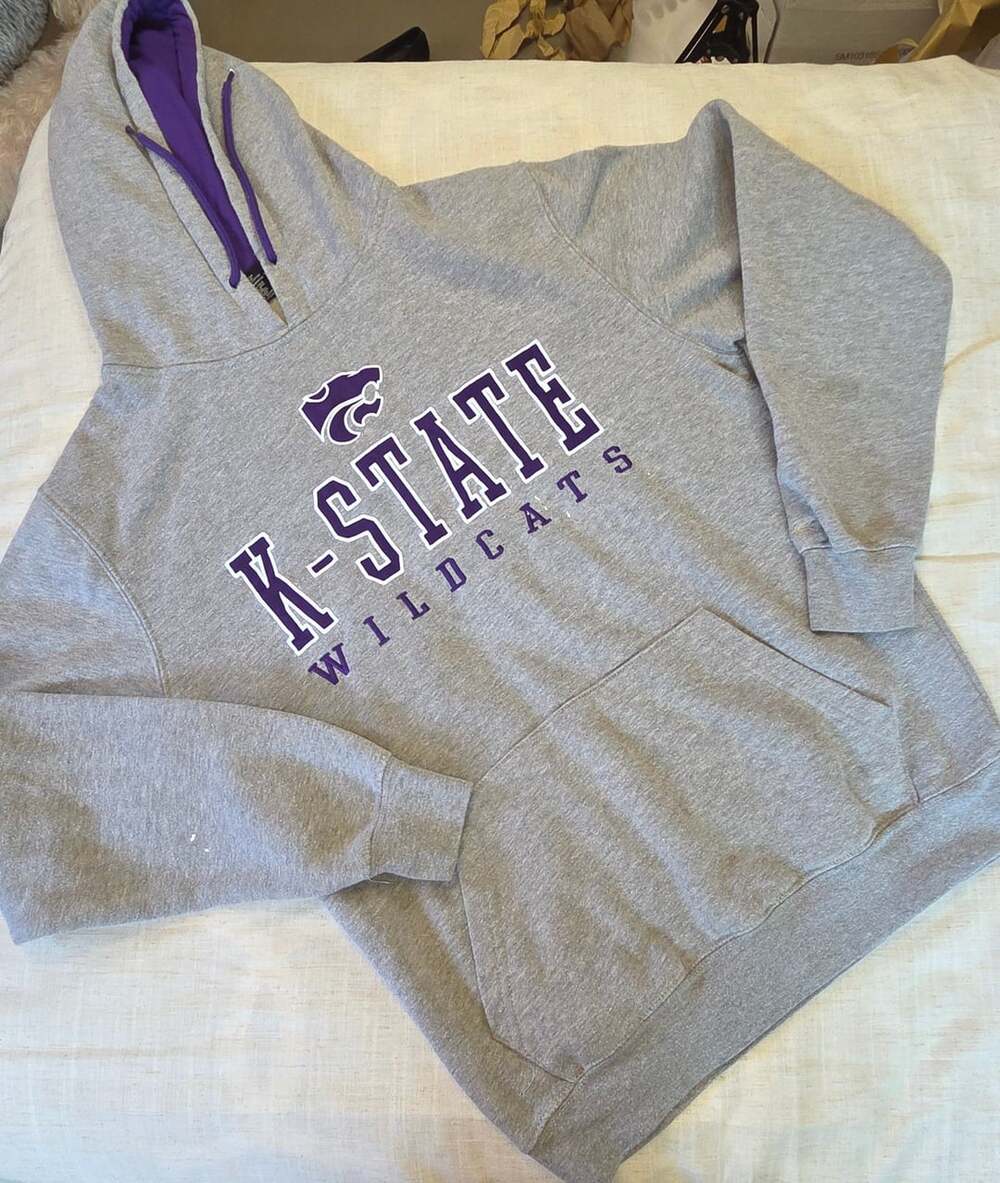 Kansas State Wildcats Hoodie Size M Gray